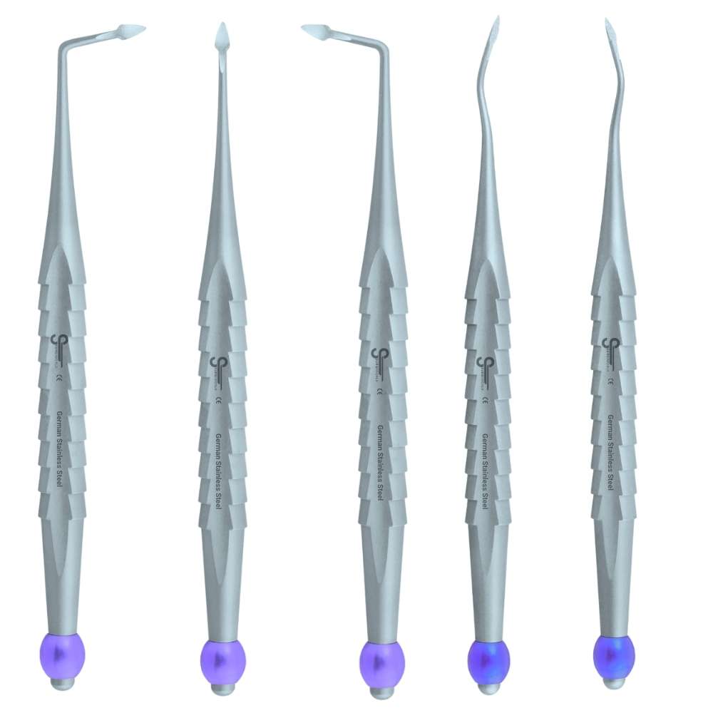Spade Luxator Set of 5 with Dental Cassette Spade-Luxator-Set
